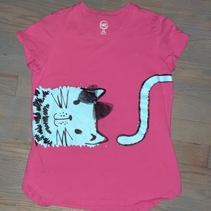 Wonder Nation Girls Short Sleeve Pink Shirt